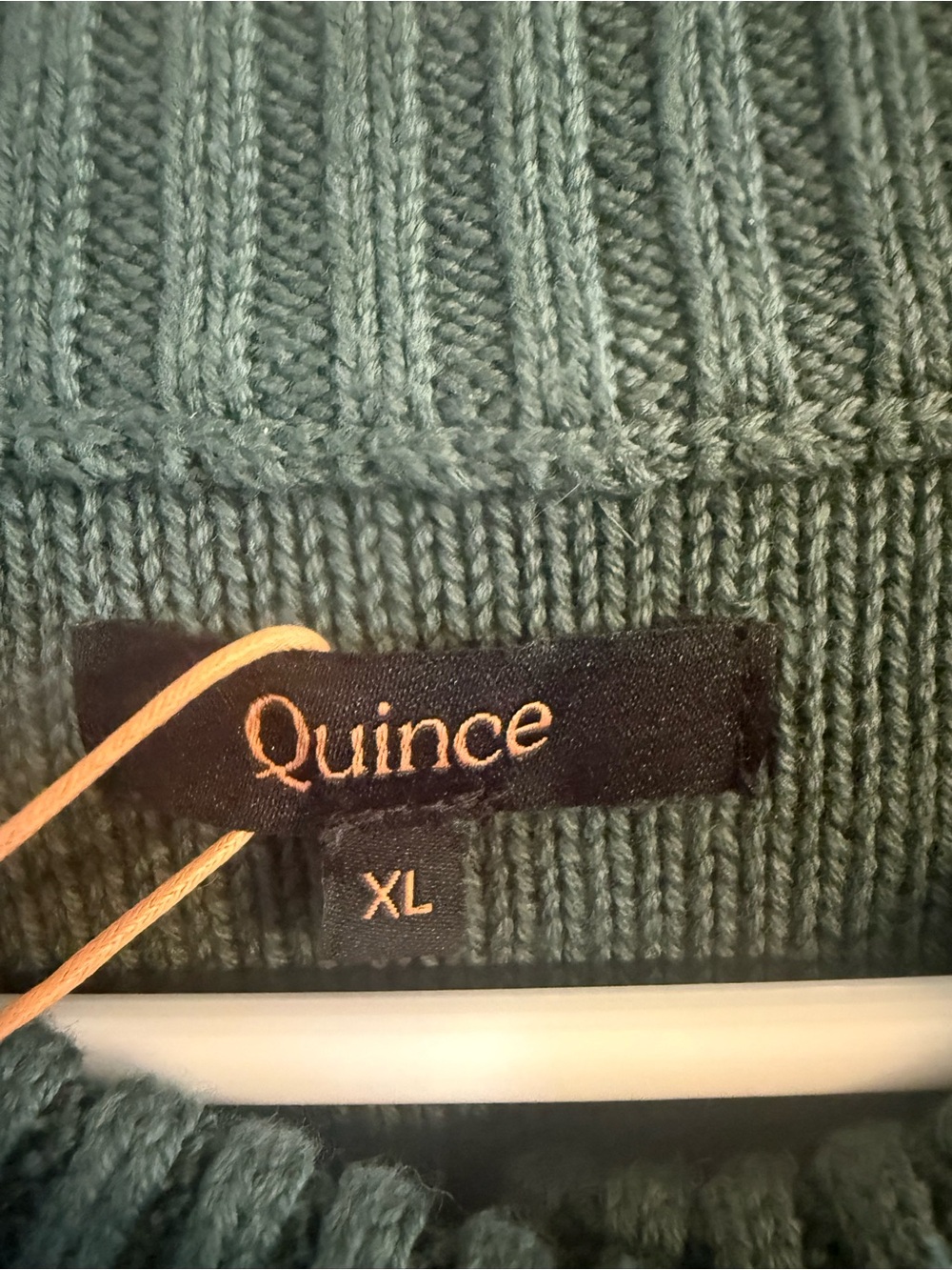 NWT Quince Organic Cotton Chunky Knit Cardigan Sage Green XL - Picture 3 of 4
